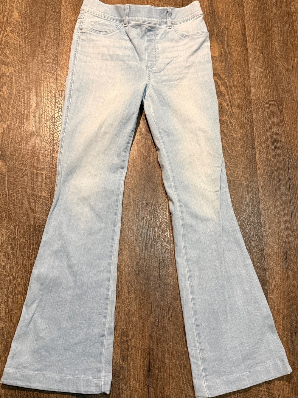 SPANX Light Wash Blue Flare Pull On Jeans Retro Medium